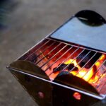 【焚き火 bonfire】#07 備長炭と鉄板で焼くホタテとステーキ