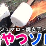 【ソロキャンプ】焚き火で焼きマシュマロと焼き芋！おやつデイキャンプ