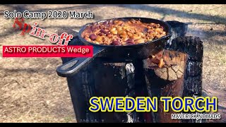 スウェーデントーチで料理を作ってみました。【SWEDEN TORCH Solo Camp 2020 March Day.2】