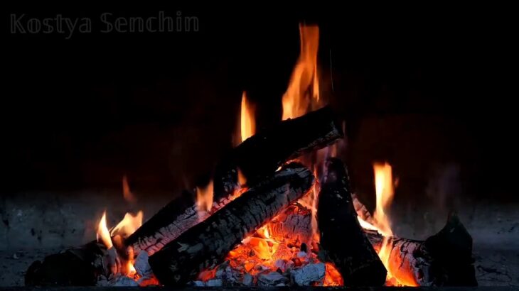 Bonfire Sounds in the Night and Crickets Singing. For a short Sleep or Relaxation 2021 HD