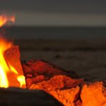 bonfire sounds and the sound of waves for a restful sleep