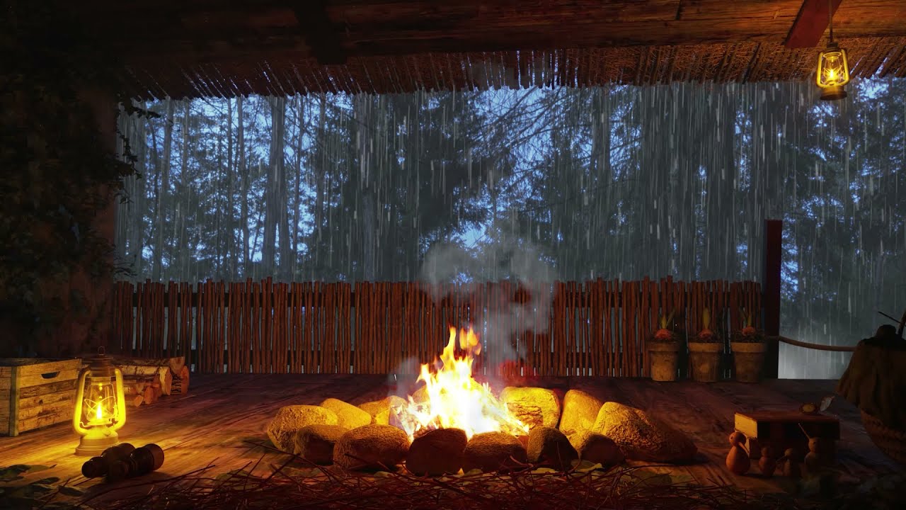 It rains a lot. Warm up with a bonfire in the treehouse 😌