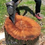 【choppingwood 】硬い原木を割る【薪割り】#キャンプ#焚き火