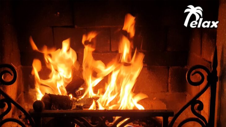 Bonfire in the fireplace – the sound of fire and crackling wood